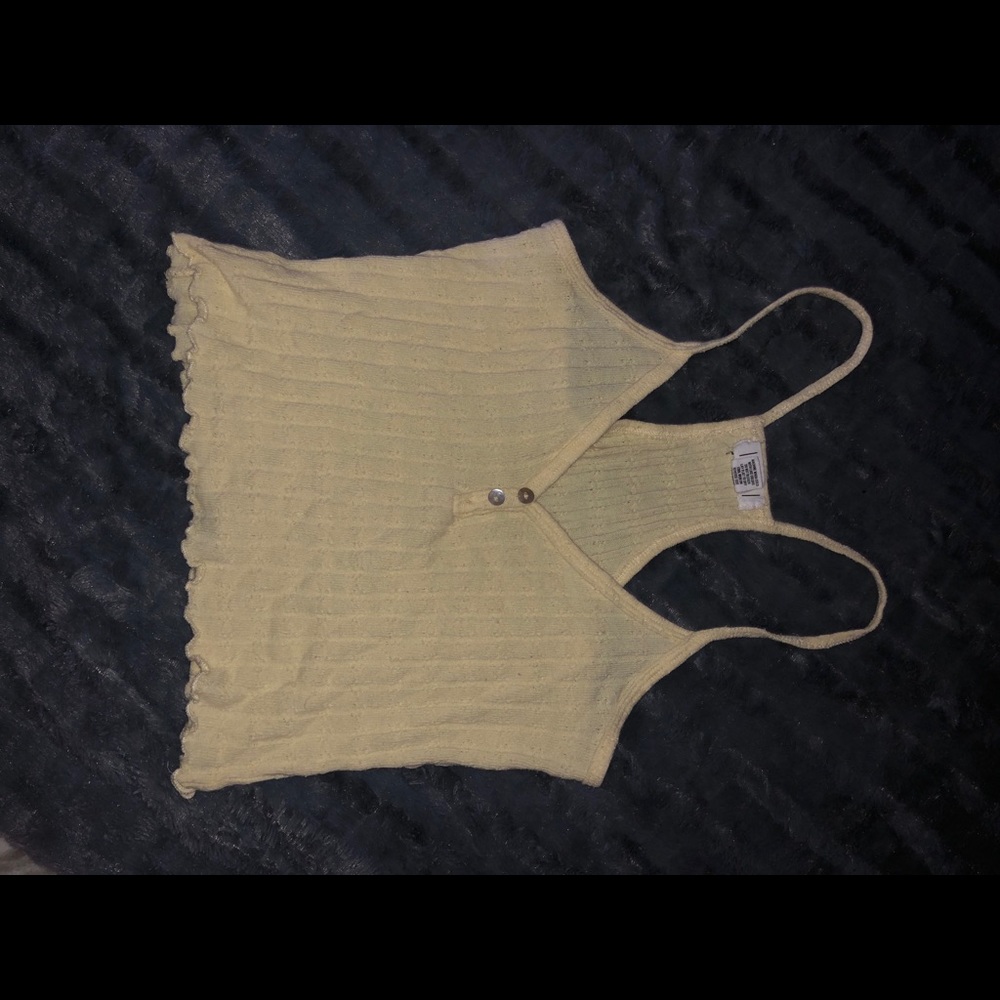 Pastel yellow crop top